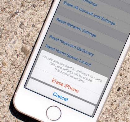 how to erase data on iphone