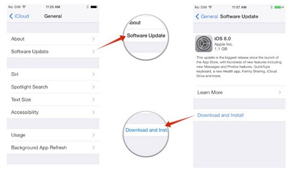 upgrade to ios 8 over the air