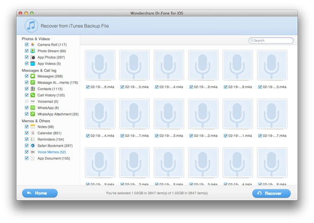 recover lost voicemail from itunes backup