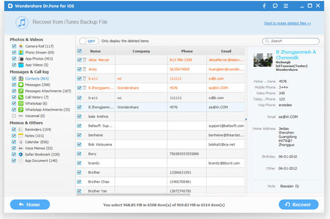 preview and restore ipod data