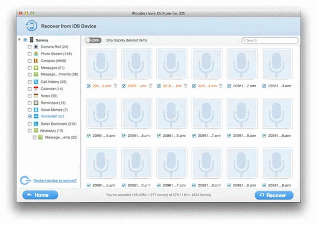 restore deleted voicemails on iphone